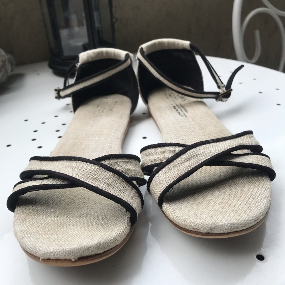 Toms Correa Burlap Ankle Strap Sandals - Picture 5 of 5